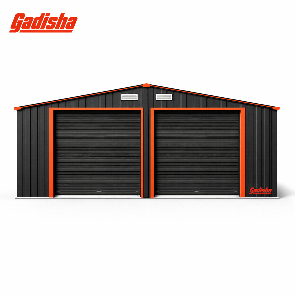 Large Open-Front Metal Utility Shed / Metal Garage Shed - Image 2