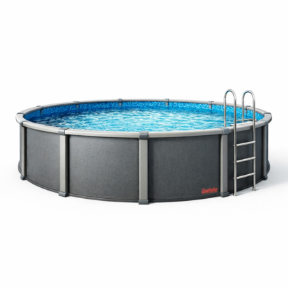 Above-Ground Frame Swimming Pool with Ladder