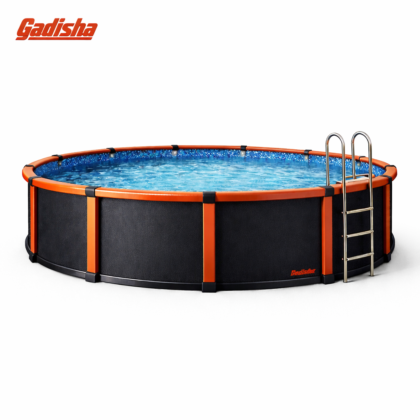 Reinforced Above-Ground Frame Swimming Pool with Ladder